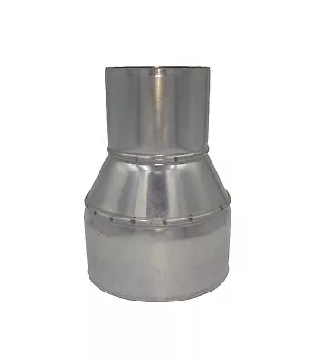 £23.38 • Buy Galvanised Metal Reducer Ducting Pipe Steel Connector Adaptor Chimney Flue Liner