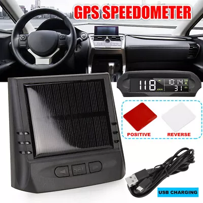 Car GPS Speedometer Heads Up Solar Panel Display Hud Speed Alarm Digit Project • $40.95