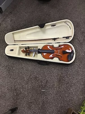 Violin With Case   And Bow. Full Size . Crescent Brand 1/16 Great Condition 50. • $50