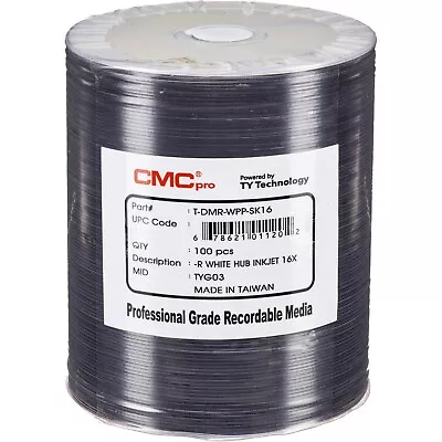£39.99 • Buy 100 Genuine Taiyo Yuden JVC CMC PRO PRINTABLE Blank DVD-R 16x 120min Discs