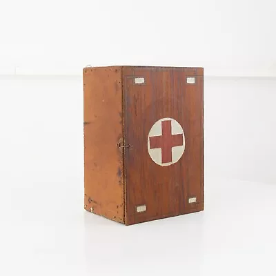 Vintage Bathroom Wall Cabinet Vintage Medicine Red Cross Cabinet Storage Box • $98