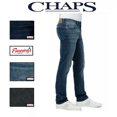 Chaps Men's Slim Leg Stretch Straight 5-Pocket Denim Jeans  - H43 • $21.95