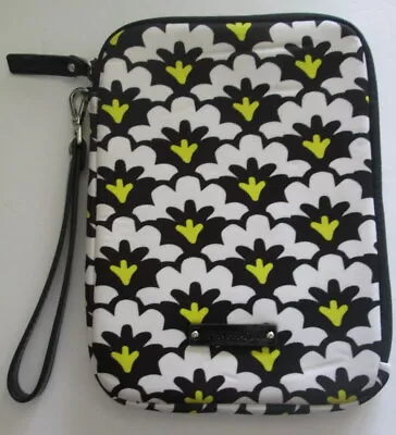 Vera Bradley Fanfare Fans Yellow Black Neoprene Tablet EReader Sleeve Retired • $8.99