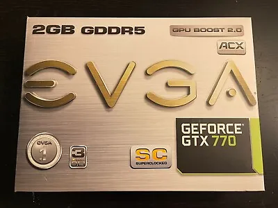 EVGA NVIDIA GeForce GTX 770 (02G-P4-2774-KR) 2GB GDDR5 Graphics Card Used • $59.99