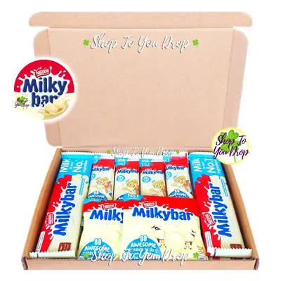 £8.25 • Buy 10 ITEM MILKYBAR & BUTTON PERSONALISED HAMPER Milky Bar Valentines Gift Box🍫🎁