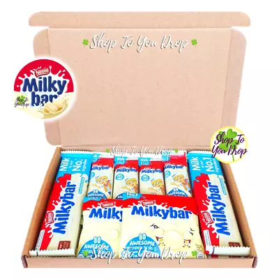 £8.25 • Buy 10 ITEM MILKYBAR & BUTTON PERSONALISED HAMPER Milky Bar Valentines Gift Box🍫🎁