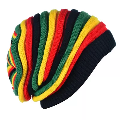 Winter Pleated Lightweight Soft Stretchy Hat Warm Knited Double Sleeve • £9.59