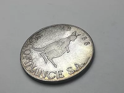 Rare Vintage Pamp Suisse 1988 SOCOFINANCE SA 999 Silver 1 Oz Roo Art Round • £60