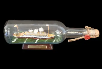 Ship In A Bottle RMS Titanic 12  Bottle Vintage • $106.25