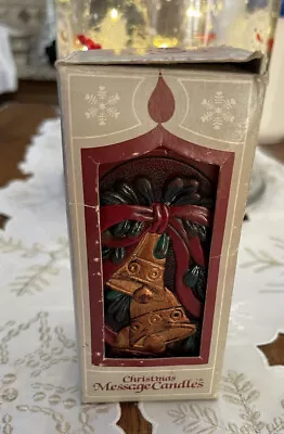 Jasco Christmas Message Candles Joy Bayberry Hbd Painted  Vintage NEW In Box • $25