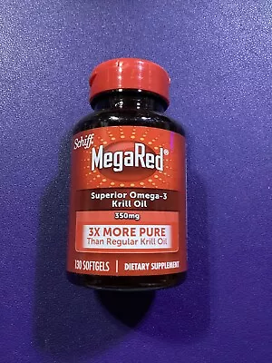 Schiff MegaRed Superior 350mg Krill Oil 3x More Pure 130 Softgels EXP 05/2025 • $29.99