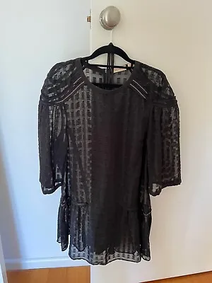 $40 • Buy Sass And Bide Mini Black Dress With Gold Reflex + Slip AUS 12