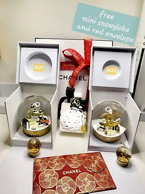 CHANEL 2021 And 2023 BIG Snow Globe No5 FREE Mini Snowglobe • $600