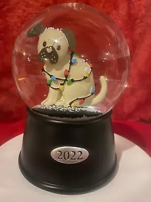 Pug Snow Globe - 2022 Wondershop™ Christmas Musical Wind-up NIB • $38.95