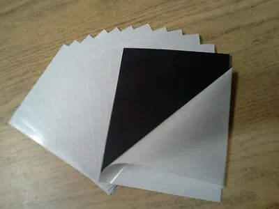 25 Self Adhesive  Flexible Magnetic Sheets    4x6 Inches   • $16.55