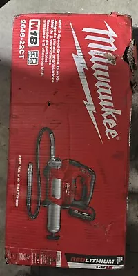 Milwaukee 2646-22CT M18 2-Speed Cordless Grease Gun Kit W/ 2 Batteries • $280