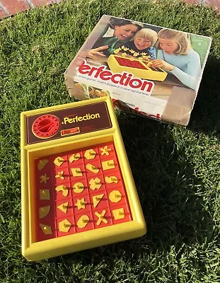 PERFECTION Game Complete Tested WORKING Vintage 1970’s Original Box Family FUN • $33.99