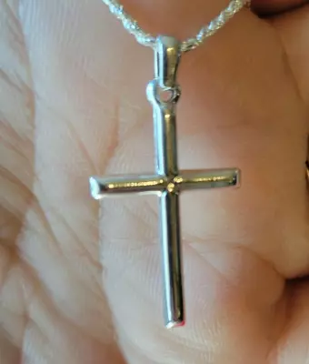 Cross Pendant (small) Real Solid 925 Sterling Silver Men Women Italy Jargod • $18.99