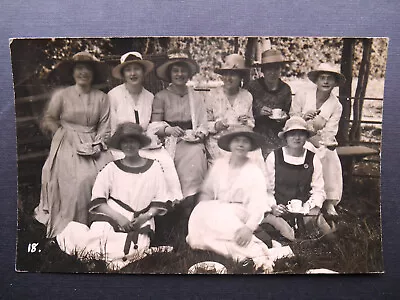 Ladies Outdoor Tea Party - Lilian Ream Wisbech Cambridgeshire RP C1920s #18 • £2.49