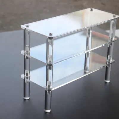 Acrylic Tier Clear Stand Model Removable Display Shelf Transparent Perspex Case • £11.54