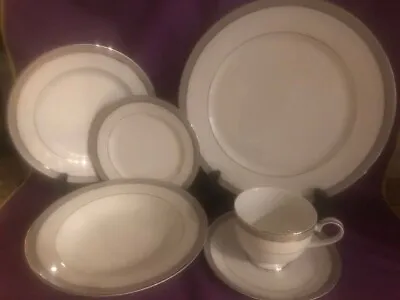 Six-Piece Place Setting Of Mikasa L 3428 Platinum Crown Fine China--New Cond. • $22