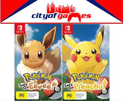 Pokemon Lets Go Eevee! & Pokemon Let's Go Pikachu! Bundle Switch In Stock • $147.95