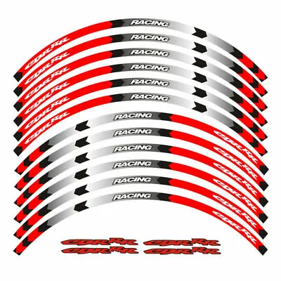 Motorcycle Rim  17 Stripes Wheel Decals Tape Stickers For Honda Cbr Rr • $16.90