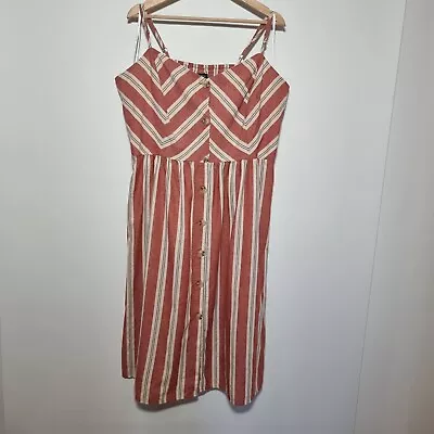 City Chic Dress Size L 20 Midi Cotton Blend Summer Sleeveless Plus Size • $22.95