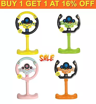 Steering Wheel Toy For Car Seat With Light Music Sound Simulated Driving For Kid • £6.84