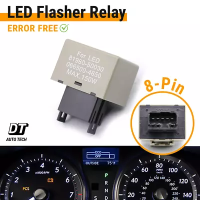 8-Pin LED Flasher Relay Fix Hyper Flash For LEXUS TOYOTA Turn Signal Decoder • $9.99