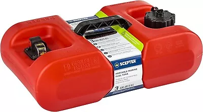 Scepter 10506 Rectangular 3 Gallon Under Seat Portable Marine Fuel Tank • $39.99