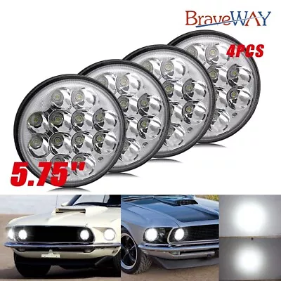 4pcs 5.75  5-3/4inch Round LED Headlight Hi/Lo Sealed Beam For Ford Mustang 1969 • $65.25