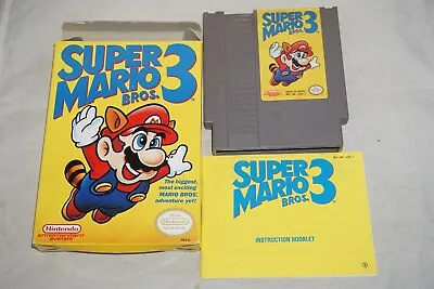 Super Mario Bros 3 (Nintendo NES) Complete In Box NEAR MINT Shape • $229.99