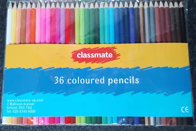 36 Classmate Colouring Pencils Set Coloured Crayons Childrens Adults Therapy • £1.75