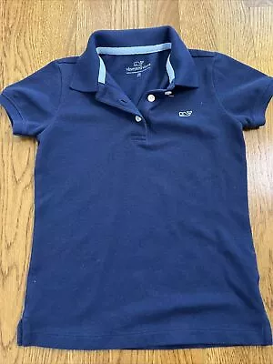 Vineyard Vines Girls Navy Polo XS 5 6 • $6.99