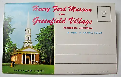 1957 Henry Ford Museum & Greenfield Village Dearborn Mich.  Souvenir Folder • $5.49
