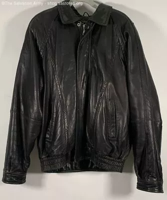 Pelle Studio Wilsons Men's Black Thinsulate Ultra Leather Full Zip Jacket Sz XL • $19.99