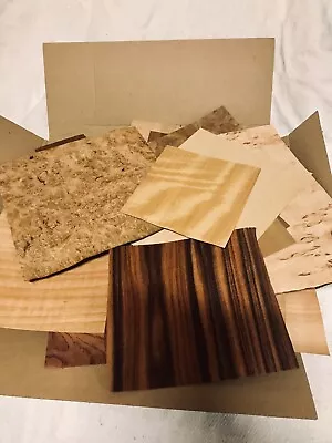 £2.49 • Buy Wood Veneer Marquetry Samples,exotic Woods Furniture Repair Tea Caddy 
