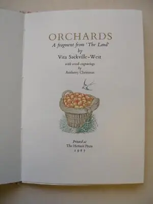 £50 • Buy ORCHARDS  FROM  The Land  By Vita Sackville-West Anthony Christmas 1987 5M