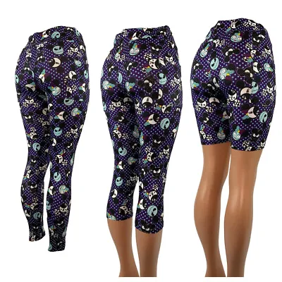Jack & Sally Styled Mickey & Minnie Ears Leggings Capris Or Shorts With POCKETS • $19.97