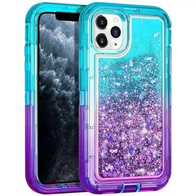 For IPhone 14 Plus 13 12 11 Pro Max XR 7 8+ Glitter Hard Back Hard Silicon Case • £53.87