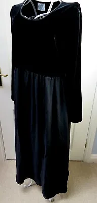 £89.99 • Buy Vtg LAURA ASHLEY Black Silk Velvet Dress Regency Edwardian Style 1980s STUNNING