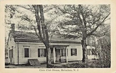 A View Of The Civic Club House Metuchen New Jersey NJ 1922 • $8.95