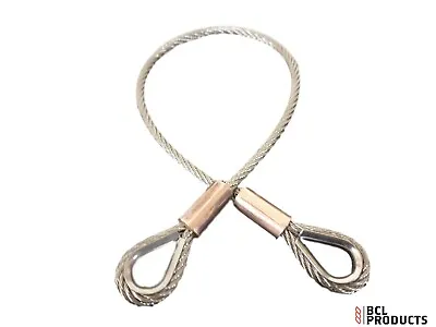 £4.50 • Buy Stainless Steel Wire Rope Strop / Sling With Thimble Each End - Choose Size  