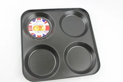 Yorkshire Pudding Tray 4 Cups Non Stick Cake Tins Wham Round Baking Cooking Tray • £6.75