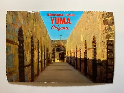 Vintage Postcard CELL BLOCK OLD TERRITORIAL PRISON YUMA ARIZONA BY STAN DAVIS • $8.99