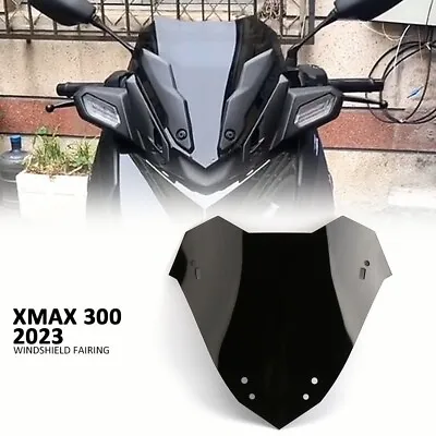 Motorcycle Black Windshield Flyscreen For YAMAHA X-MAX 300 2023 Windscreen Guard • $59