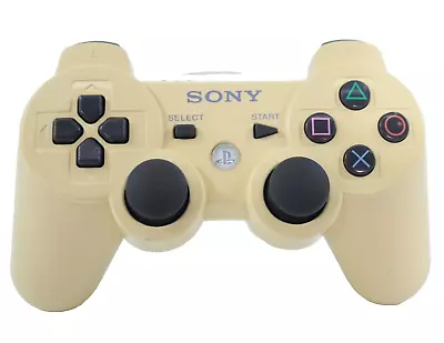 Official PlayStation 3 Dualshock3 PS3 Wireless Controller [White/Yellowed] • $40