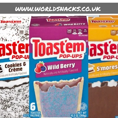 £20 • Buy American Toast Em Ups Pop Tarts Smores Cookies N Creme Wild Berry New X3 Boxes 