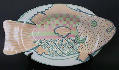 MacKenzie-Childs Vintage Fish Story Fish Wall Plate Oval Platter 15.5'' • $150